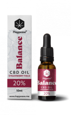 Happease Balance CBD Oil Strawberry Field, 20% CBD, 2000 mg, 10 ml