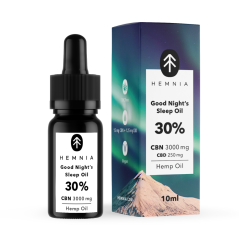 Hemnia Good Night's Sleep Konopný olej 30%, 3000 mg CBN, 250 mg CBD, 10 ml