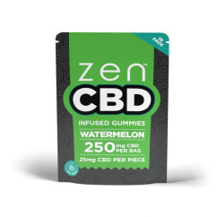 ZEN CBD Gummies - Vesimeloni, 250 mg, 10 kpl