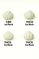 Zestaw próbek kwiatów Ice Rock - CBD Ice Rock, HCT Ice Rock, THCD Ice Rock, THCX Ice Rock, 4 x 1 g