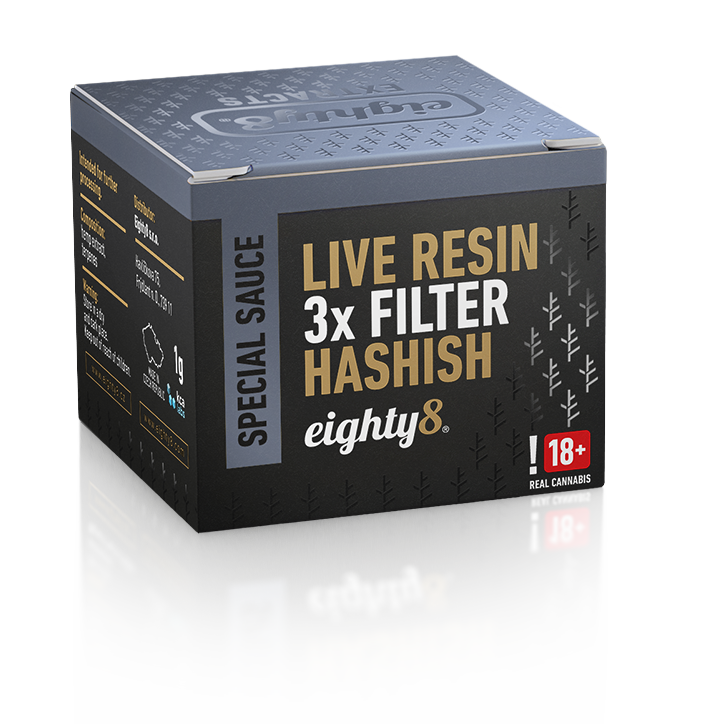 Eighty8 CBD Live Resin 3x Filter, 42 % CBD, 1 g