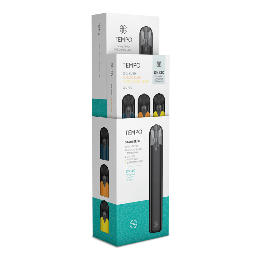 Harmony Tempo Starting Kit Vape Pen + Cartridges, 318 mg CBD, 3 pcs Harmony Tempo Starting Kit Vape Pen + Cartridges, 318 mg CBD, 3 pcs