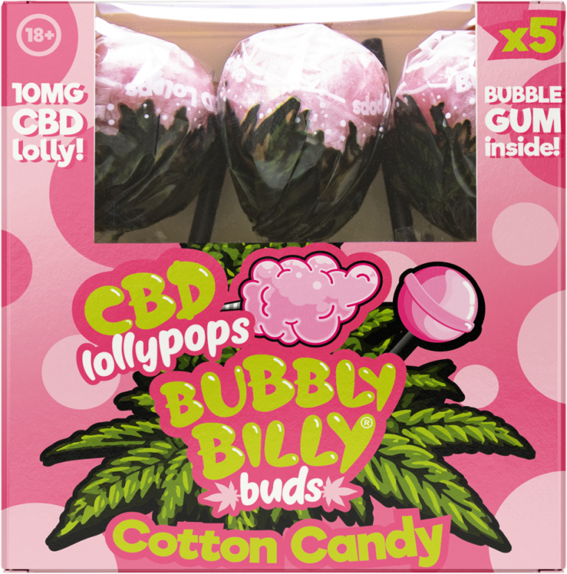 Bubbly Billy Buds 10 mg CBD puuvillatikkuja, joiden sisällä on kuplipuuta – Lahjarasia (5 memmekkää), 90 g