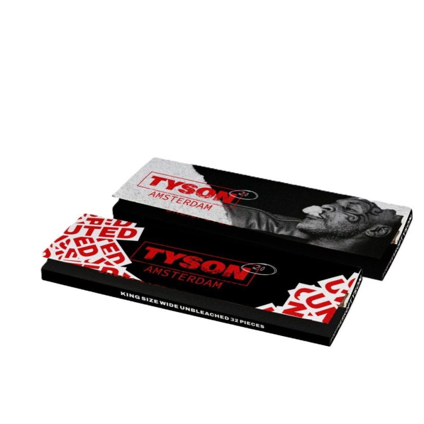 Tyson 2.0 Rolling Papers Kingsize-leveä, valkaisematon