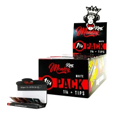 Monkey King 1¼ Pack Small White Rolling Papers + Tips