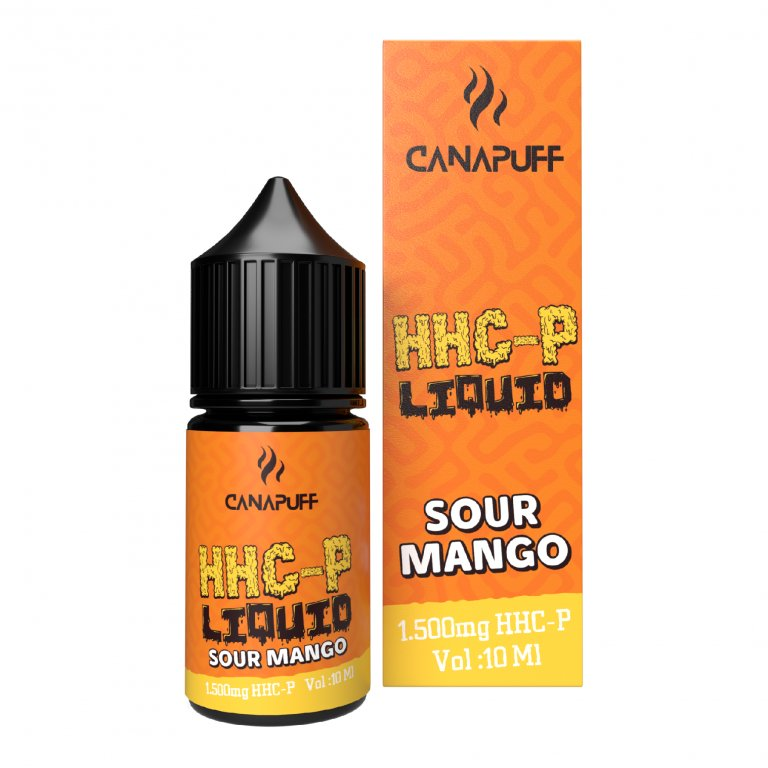 CanaPuff HHCP リキッドサワーマンゴー、1500 mg、10 ml