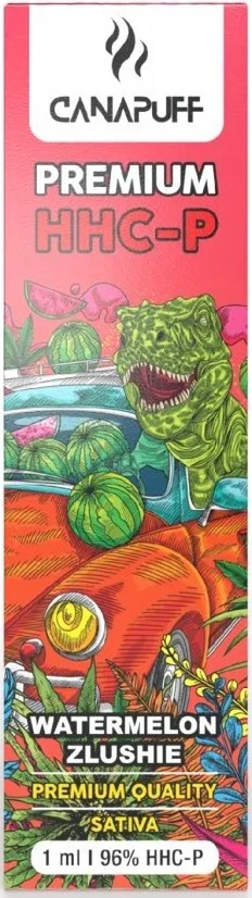 CanaPuff Watermelon Zlushie Kertakäyttöinen Vape Pen, 96 % HHCP, 1 ml