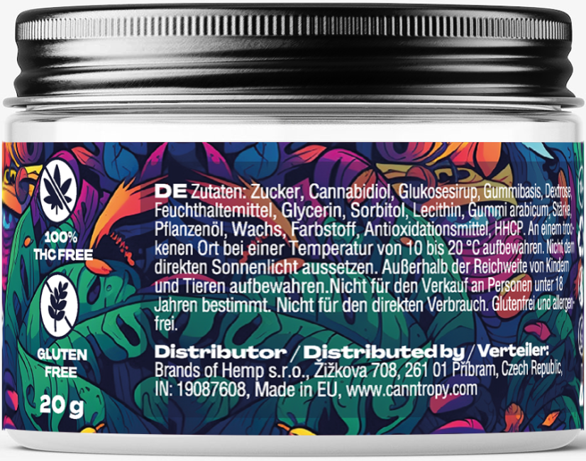 Canntropy HHCP Gummies Hedelmäsekoitus, 10 kpl x 2,5 mg, 25 mg, 20 g