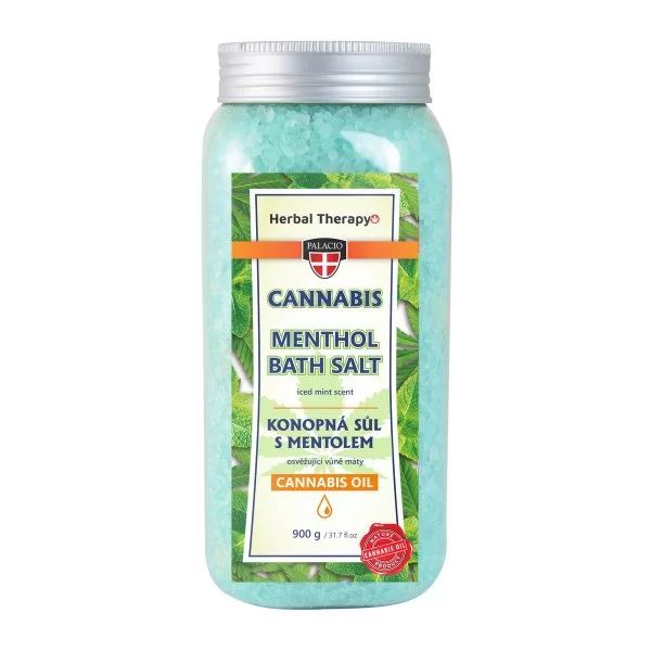 Palacio Sare de baie de cannabis cu mentol, 900 g
