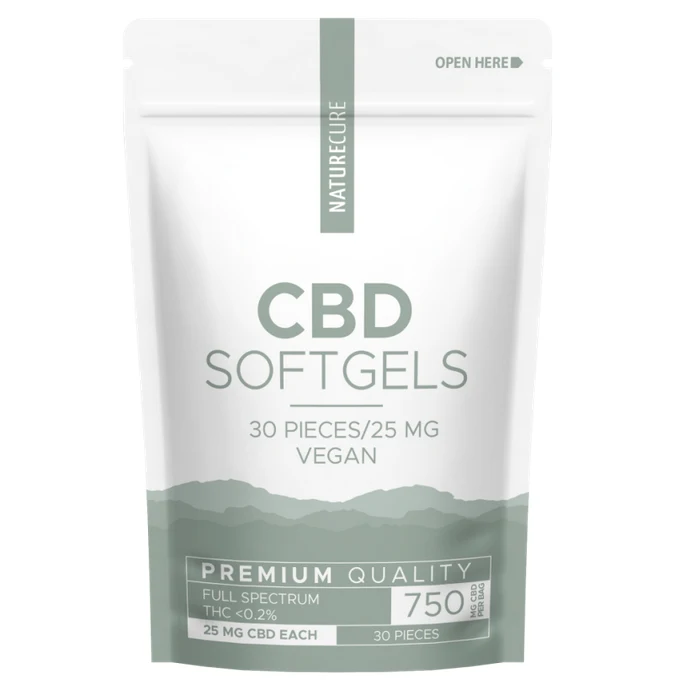 Nature Cure CBD mehki geli - 750mg CBD, 30 kosov x 25 mg