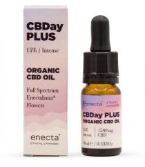 Enecta CBDay Plus Intense Full Spectrum Aceite de CBD 15%, 1500 mg, 10 ml