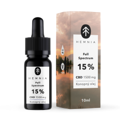 Hemnia Full Spectrum CBD Konopný olej 15%, 1500 mg, 10 ml