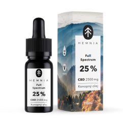 Hemnia CBD de espectro completo Aceite de cáñamo 25%, 2500mg, 10ml