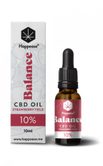 Happease Balance CBD Olaj Strawberry Field, 10% CBD, 1000 mg, 10 ml
