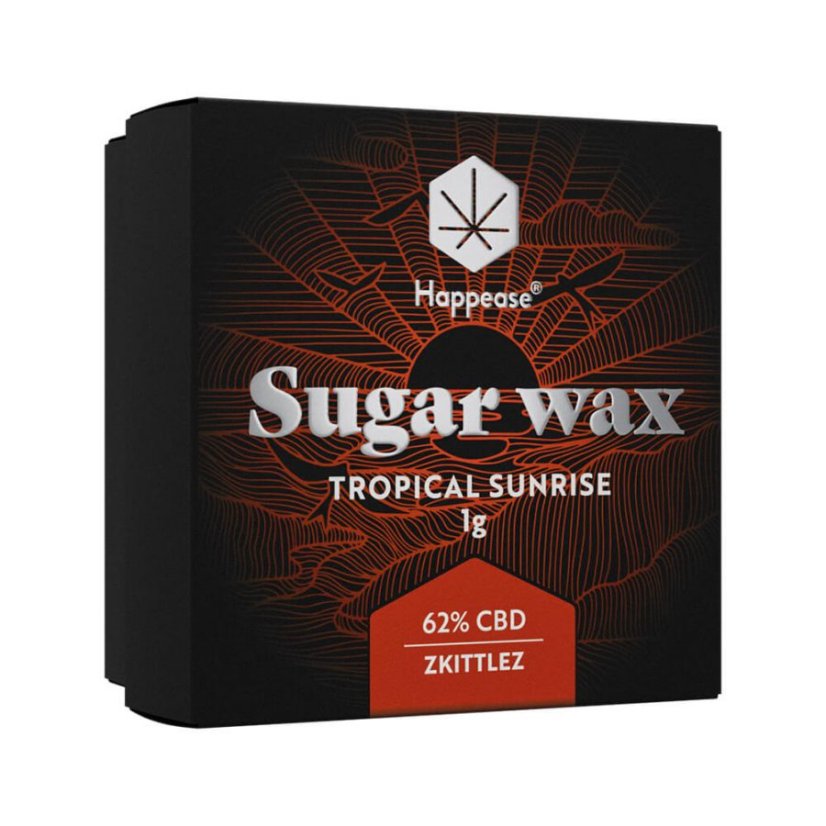 Happease - Extrakt Tropical Sunrise Sugar wax, 62% CBD, 1 g