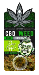 Euphoria CBD Weed Platinum Sour Apple, 0,7 g