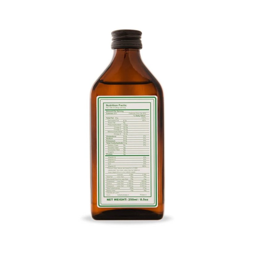 Endoca Raaka luomu hampunsiemenöljy Extra Virgin, 250 ml