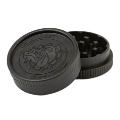 The Bulldog Amsterdam Grinder In Metallo 40 Mm – 2 Pezzi, Classico Manuale, Argento