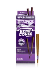 Cones de cânhamo HEMPER King Size com ponta de papel 2 unidades - Uva