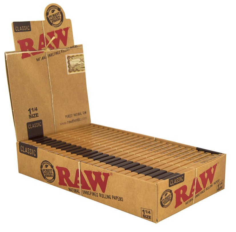 RAW nebielené krátke papieriky veľkosti 1¼ - 24 ks v box