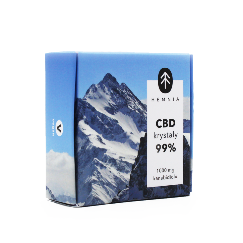 Hemnia CBD crystals 99%, 1000mg CBD, 1 gram