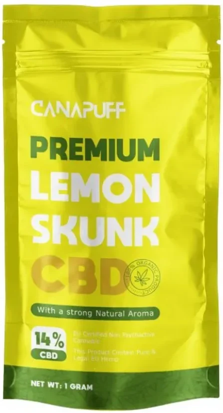 CanaPuff CBD hamppukukka sitruunahakku, CBD 14 %, 1 g - 10 g