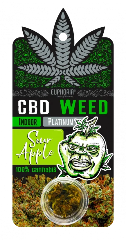 Euphoria CBD Weed Platinum Sour Apple, 0,7 g