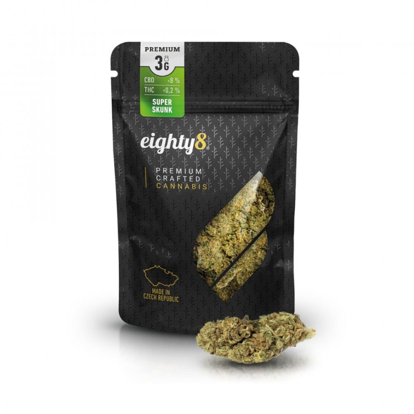 Eighty8 CBD hamppu kukka Super Haisunäätä -1-25 grammaa