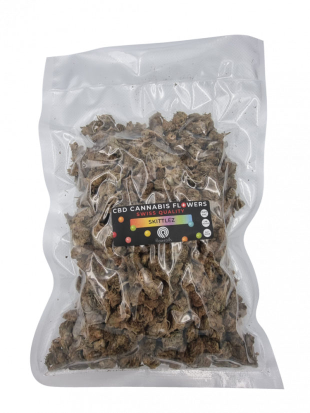 Flowrolls CBD-kukka Skittlez ulkona, 1g - 100g