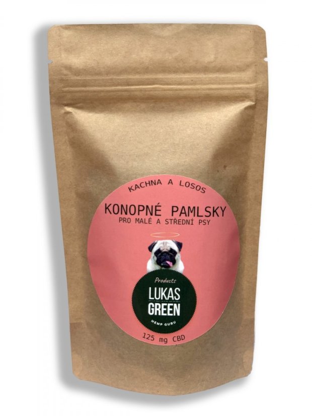 Lukas keskikokoisten ja pienten koirien hamppuherkut 100g, 125mg CBD