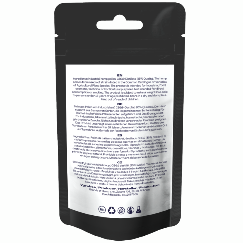 Canntropy CBG9 Hash Kush Mintz, CBG9 85 % laatua, 1 g - 100 g
