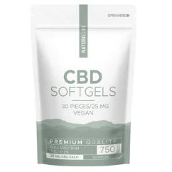Nature Cure CBD-pehmytgeelikapselit – 750 mg CBD, 30 kpl x 25 mg
