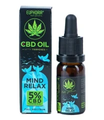 Euphoria CBD pétrole 5% avec des terpènes, 10ml, 500 mg - Esprit Relaxer