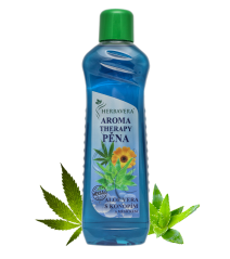 Herbavera Aroma Therapy pěna do koupele s aloe vera a konopím, 1000 ml