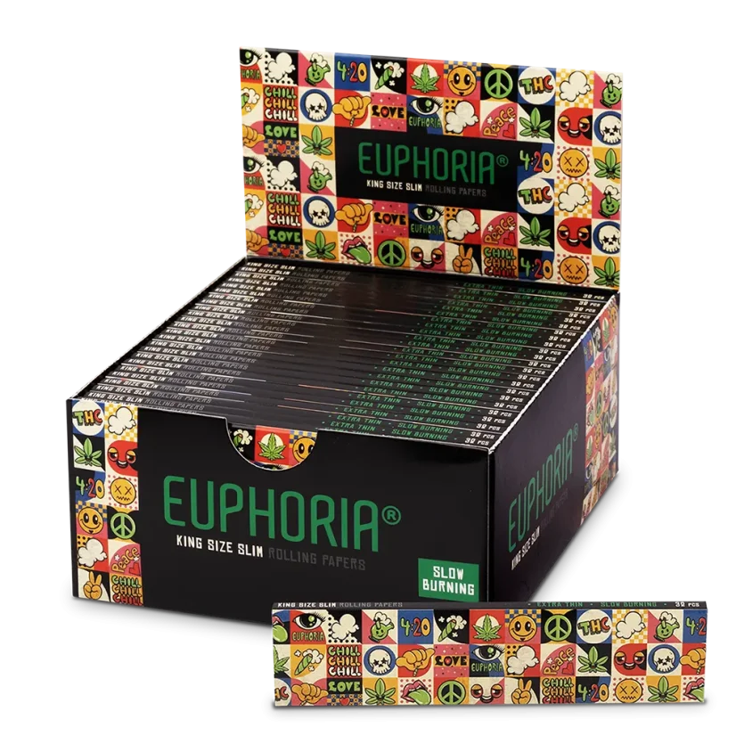 Euphoria Papieriky na balenie Kingsize Slim Groovy, 32 kusov