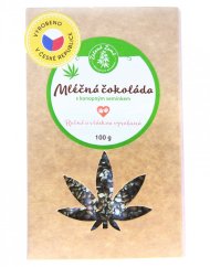Zelena Zeme Cioccolato al latte con semi di canapa 100g