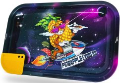 Best Buds Super vysoký ananásový expresný veľký kovový rolovací tanier s magnetickou brúskou