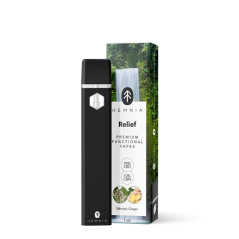 Hemnia Premium Functional Vape Pen Relief - 90 % CBD, 10 % CBN, valeriana, jengibre, 1 ml