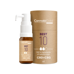 CannabiGold öljy Best 10 % (9 % CBD, 1 % CBG), 1200 mg, 12 ml