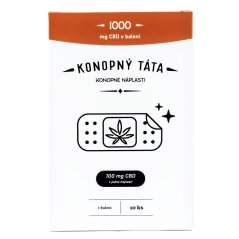 Konopný Táta CBD-laastarit, 1000 mg CBD, 10 kpl