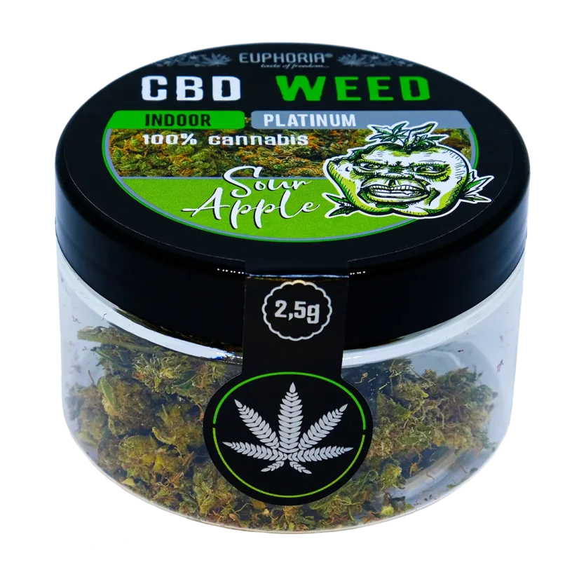 Euphoria CBD Weed Sour Apple, 2,5 g