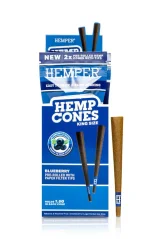Cones de cânhamo HEMPER King Size com ponta de papel 2 unidades - Mirtilo