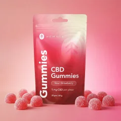 Cukierki Hemnia CBD Gummies, Truskawka, 500 mg CBD, 100 szt. x 5 mg