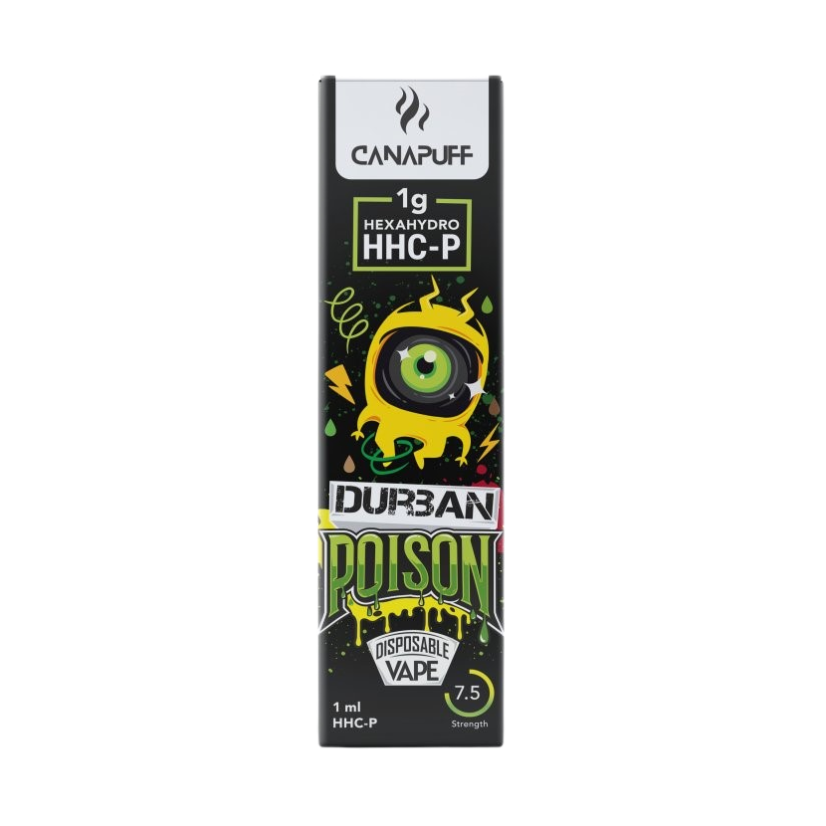 CanaPuff Durban Poison 96% HHCP - Kertakäyttöinen vape pen, 1 ml