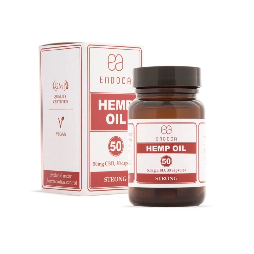 Endoca Kanapių aliejaus kapsulės 1500 mg CBD, 30 vnt.