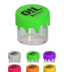 Oil Black Leaf Sklenený kontajner so silikónovým viečkom, 5ml