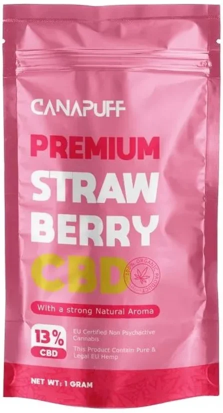 CanaPuff Kwiat konopi CBD Truskawka, CBD 13%, 1 g - 10 g
