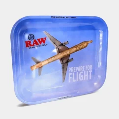 RAW – Prepare For Flight Large Metal Rolling Tray