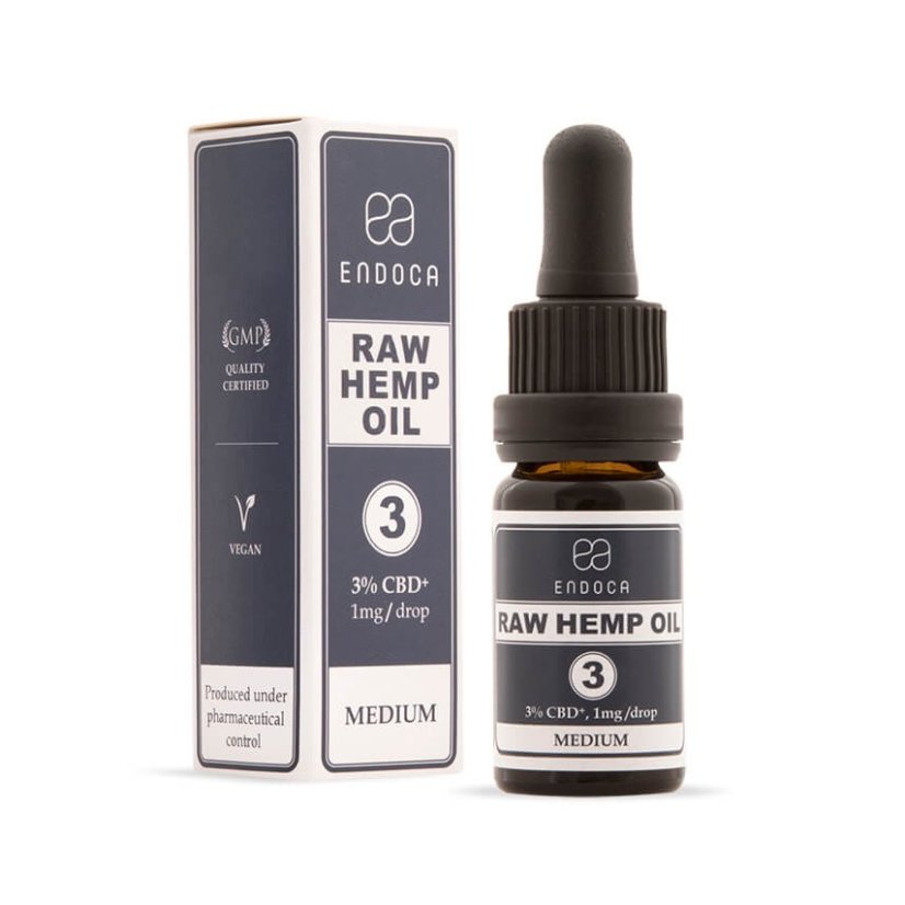 Endoca RAW Konopný olej 900 mg CBD + CBDa (3%), 30 ml