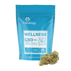 Canalogy CBD kaņepju ziedu labsajūta 18%, 1 g - 1000 g